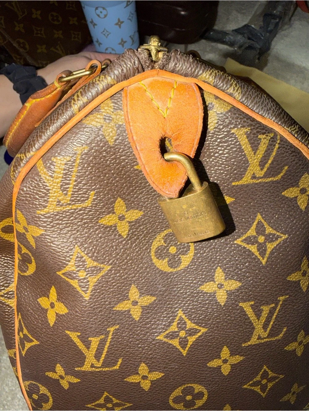Louis Vuitton Monogram Speedy 30 Handbag in Brown and Tan